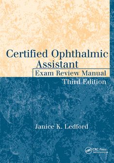 a book with the title certified opphamic assistant exam manual