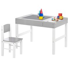 This space-saving design merges a building block table, a desk, and a place to put things. Three compartments are within easy reach right along the side of the building surface, letting kids reach for "Danish-style building blocks," crayons, or anything else. This 2-in-1 can provide everything you need. The desk features a flippable face to upgrade your playroom with a building block base and multi-purpose table surface. There are so many ways to have fun with Qaba kids chair and table set. Studying Snacks, Playroom Table And Chairs, Kids Chair And Table, Table Activities For Toddlers, Playroom Table, Kids Table Set, Kids Table Chair Set, Books Drawing, Paper Coloring