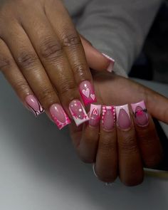 N A I L S B Y I V O R Y on Instagram Pink Acrylic Nails Square Short, Pretty Nails With Designs, Short Nails Acrylic Color Ideas, Short Cute Summer Nails, Short Pink Acrylic Nails Design, Short Nails Acrylic Design 2024, Short Acrylic Nails With Design, 2024 Nail Ideas, Pink French Tip Designs