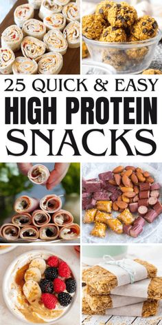 25 quick and easy high protein snacks that are great for snacking or desserts