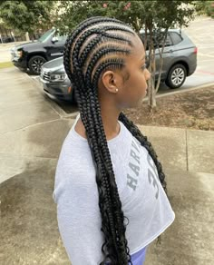 Hairstyles For Black Women Cornrows, Black Women Cornrows, Women Cornrows, Cornrows Braids For Black Women, Cute Box Braids, Girl Braided Hairstyles