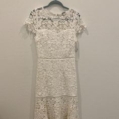 “Porcelain” Guipure Lace Midi Dress. Nwt. Absolutely Stunning Dress. Perfect For Formal Events, Wedding Events, Etc. White A-line Lace Dress For Wedding Guest, White Fitted Bodice Midi Dress For Formal Occasions, White Formal Midi Dress With Fitted Bodice, Elegant White Dress For Wedding Guest, White A-line Midi Dress For Wedding Guest, White Midi Dress For Wedding, White Long Sleeve Midi Dress For Wedding, White Midi Dress With Fitted Bodice And Short Sleeves, White A-line Midi Dress For Wedding