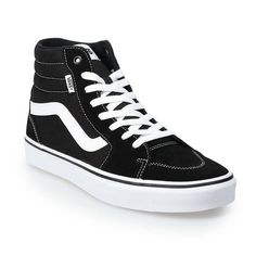 Nwt Vans Off The Wall Sk8-Hi Black And White High Top. Size 6. Brand New Never Worn. Mens High Top Shoes, Camo Shoes, White High Tops, White Vans, Black Vans, Mens High Tops, Black High Tops, Black Leather Shoes, Vans High Top Sneaker