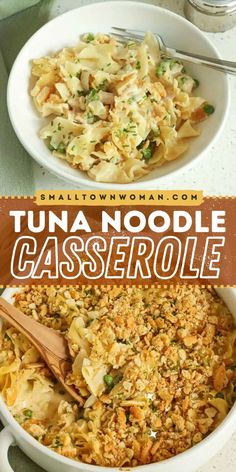 Looking for the best comfort food recipe? This Tuna Noodle Casserole recipe features cheesy, creamy sauce and a simple three-ingredient Ritz cracker topping. This is comfort food at its best! Add this warm dinner idea to your winter dishes! Best Tuna Noodle Casserole, Classic Tuna Noodle Casserole, Ritz Cracker Topping, Tuna Noodle Casserole Recipe, Cracker Toppings, Ritz Cracker, Tuna Noodle, Tuna Noodle Casserole