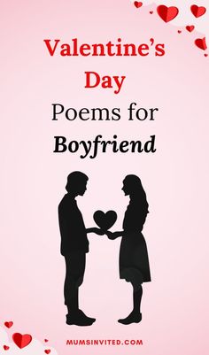 valentine's day poem for boyfriend with two people holding hands and hearts floating in the air