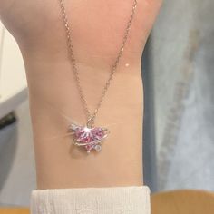 Cute Saturn Heart Necklace ON1242 Egirl Clothes, Clothes Cute, Pretty Jewellery, Cute Jewelry, Heart Necklace, Pink, Quick Saves, Clothes