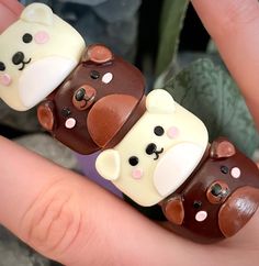 2 furry peas in a pod ️🤎🤍 Squishmallows Brooke and Omar-inspired clay adjustable rings!  Featuring a a brown bear and polar bear duo :3  The perfect gift for someone who loves rings, who loves Squishmallows, who loves bears... or the perfect gift for a best friend or partner if you want to have matching rings! These rings are super cute accessories that are sure to garner attention and tons of smiles. Rings are made from polymer clay set on an adjustable stainless steel band. Band is safely ad Squishmallows Brooke, Diy Clay Jewelry, Bear Ring, Gift For A Best Friend, Clay Set, Peas In A Pod, A Best Friend, Love Bear, Cute Accessories