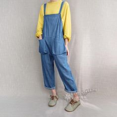 Women Loose Fitting Cotton Jumpsuits Denim Overalls Wide Leg Pants Comfortable Dungarees Leisure Bib Jumpsuits Denim, Denim Overalls Women, Spring Jumpsuits, Womens Denim Overalls, Linen Harem Pants, Womens Jumpsuits, Cotton Jumpsuit, Overalls Pants, Linen Jumpsuit