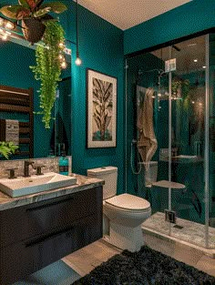 23 Tasteful Teal Bathroom Ideas Best Bathroom Colors, Teal Bathroom, Designing Ideas, Bathroom Color, Bathroom Design Decor, Bathroom Remodel Shower, Dream Bathrooms