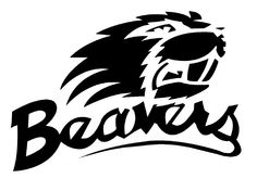 the beavers logo is shown in grey on a white background, and it says beavers