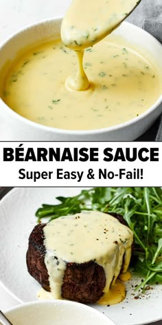 Easy Bearnaise Sauce Recipe For Steak Bearnaise Sauce Recipe, Bernaise Sauce, Béarnaise Sauce, Steak Sauce Recipes, Bearnaise Sauce, Sauces And Dips