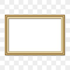 an empty gold frame hanging on the wall, with no image or text in it