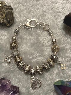 Unique beaded bracelet with charms. Silver metal bracelet with silver decor beads beautiful gift or a great peace to add to your collection 2000s Bracelets, Aesthetic Bracelets, Decor Beads, Unique Beaded Bracelet, Bracelet With Charms, Silver Decor, Metal Bracelet, Metal Bracelets, Charlotte Nc