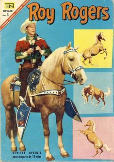 a magazine cover with an image of a man on a horse