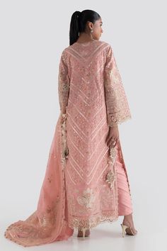 Peach Shade Luxury Pret Pakistani Party Wear Stunning Dress is Crafted with elaborate embroidery and shimmering ornaments, this graceful silhouette marries old world charm. Detailed Description: SKU: PB696 Detailing: Motifs, pearl, dabka, sequins Color: Peach Fabric: Chiffon, net, Silk Design: Fully embellished, Embroidery, Dabka Event: Festive, Party wear Embellished Embroidery, Elaborate Embroidery, Peach Fabric, Silk Design, Pakistani Party Wear, Luxury Pret, Old World Charm, Stunning Dresses, Model Dress