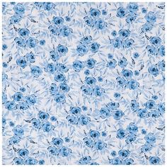 a blue and white flowered background