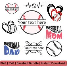 baseball svg bundle instant files for use with any other items in the package, including this