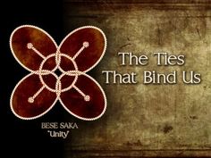 the ties that bind us logo on a brown and black background with text over it