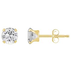 Accessorize in style with these Celebration Gems 10k gold round white topaz stud earrings. Click on this JEWELRY & WATCHES GUIDE to learn about fit, styles, materials and more! Accessorize in style with these Celebration Gems 10k gold round white topaz stud earrings. Click on this JEWELRY & WATCHES GUIDE to learn about fit, styles, materials and more! FEATURES Dimensions: 5 mm x 5 mm Backings: post Nickel free Metal: 10k white gold, 10k gold Plating: rhodium Finish: polished Packaging: boxedSTON Gold Classic Earrings With Round Stone, Classic Gold Earrings With Round Stone, Classic Gold Diamond Earrings With Birthstone, Classic Round Diamond Birthstone Earrings, Yellow Gold Stud Earrings, Gold Stud Earrings, Gold Stud, Fashion Ring, Topaz Gemstone