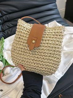 Bird in Bag - Shoulder Crossbody Bag for Women Women Boho Style, Straw Beach Bag, Aesthetic Crochet, Straw Handbags, Crochet Purse Patterns, Bohemian Summer, Crochet Tote Bag, Boho Bags, Handbag For Women