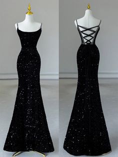 Simple Mermaid Velvet Sequin Black Long Prom Dress, Black Evening Dress Black Sequin Dress Prom, Black Dresses Bridesmaid, Short Black Formal Dress Classy, Sparkly Black Dress Long, Black Gothic Bridesmaid Dresses, Black Sparkle Dress Long, Black Dress Long Formal, Black Bedazzled Dress, Black Yule Ball Dress