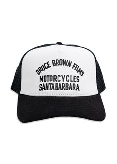 We're thrilled to offer this limited edition hat in collaboration with Bruce Brown Films. The mid-crown five panel design offers protection from a life on the trail, while the mesh back provides ventilation and allows for easy movement. Paired with a snap-back closure to ensure this one won't fly off the handlebars and a screened logo on front to complete the look. This limited edition hat is a true one-of-a-kind piece of gear. THE SPECS + DETAILS Cotton Twill Canvas 5-panel structured hat Adjus Breathable Trucker Hat, 5-panel Style, Breathable Trucker Hat With 5-panel Design, 5-panel Trucker Hat With Mesh Back For Streetwear, 5-panel Mesh Back Trucker Hat For Streetwear, Mesh 5-panel Trucker Hat For Streetwear, Breathable Mesh Trucker Hat For Streetwear, Adjustable Mesh Hats For Streetwear, Adjustable Mesh Hat For Streetwear, Trucker Hat With Mesh 5-panel