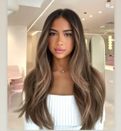 Lowlight Balayage, Brown Hair Color Styles, Brunette Layers, Honey Brunette, Brunette Hair Trends, Balayage Styles, Light Brown Balayage