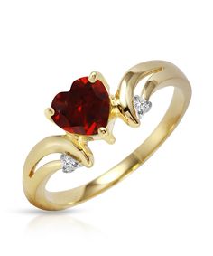 1.29 ctw Natural Spicy Red Garnet and Diamond 14k Gold Heart Ring. Makes A Great January Birthstone Gift. Formal Jewelry With Accent Stones For Valentine's Day, Yellow Gold Jewelry With Center Stone For Valentine's Day, Red Heart Cut Diamond Accented Jewelry, Red Heart Cut Jewelry With Diamond Accents, Red Heart Cut Diamond Accent Jewelry, Formal Rings With Birthstone For Valentine's Day, Formal Birthstone Rings For Valentine's Day, Valentine's Day Yellow Gold Jewelry With Center Stone, Red Diamond Heart Cut Ring