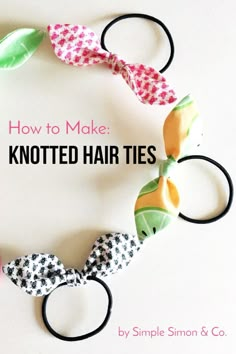 how to make knotted hair ties from simple simon & co