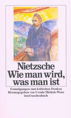 the cover of a book with an image of a man standing in front of mountains