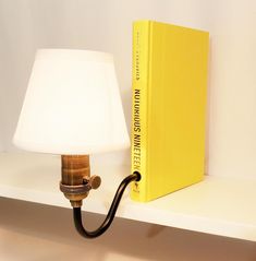 Add some ambience to your bookcase with a Bookshelf Lamp! Just slip the lamp into a row of your beloved books and plug it in - the handcrafted lamp will highlight your favorite reads and spark conversations.  Each Bookshelf Lamp is unique - make your selection from options shown based on title, author or simply color. This lamp is made using the book cover from Notorious Nineteen by Janet Evanovich and an antique brass socket. You can choose either an Edison bulb or a white lamp shade with a torpedo bulb. All bulbs are 25W. The lamp extends out approximately 6 inches from the book spine. The book pages were replaced with a wood block to add stability and make the Bookshelf Lamp self-standing. The clear lamp cord is 7-feet long. Do you have a favorite book you would like made into a Bookshe Bookshelf Lamp, Clear Lamp, Library Lamp, Home Library Decor, Bookcase Lighting, Handcrafted Lamp, Book Lamp, Debbie Macomber, Unique Gifts For Kids