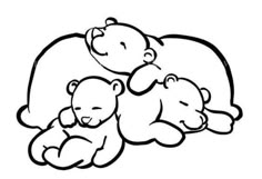 two teddy bears are sleeping together on the floor with their heads resting on each other