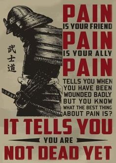 a poster with an image of a man in armor and the words, it tells you not