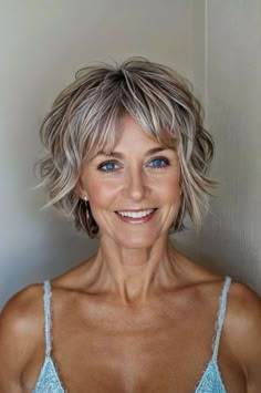 Short Hairstyles and Haircuts 🧡 | What's the collective opinion on this hair style | Facebook Long Hairstyles For Women, Flattering Hairstyles, Haircuts For Women Over 50, Messy Short Hair, Hairstyles And Haircuts