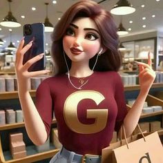 a cartoon character holding up a cell phone