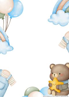 Cool 16+ Baby Teddy Bear Baby Shower Invitation Templates Teddy Bear Invitation Template Free, Baby Boy Background Design, Teddy Bear Invitation Template, Girl Baby Shower Centerpieces, Baby Picture Frames, Teddy Bear Theme