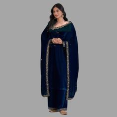 Nwot Darakhshan Desire Blue Velvet Embroidered Kurta Set. Size Medium. Navy Blue. Includes Intricate Cutwork Embroidered Velvet Shirt And Pants With Organza Embroidered Dupatta. Embroidered Shirt. Embroidered Trousers At Hem. Thread Embroidery Pants Waist 22-34” Rise 11” Inseam 24” Outseam 35” Dress Length 43” Bust 40” Hips 42” Elegant Blue Salwar Kameez With Embroidered Border, Blue Long Sleeve Salwar Kameez With Embroidered Border, Blue Embroidered Salwar Kameez Straight Kurta, Blue Semi-stitched Salwar Kameez With Embroidered Border, Blue Salwar Kameez With Embroidered Border, Blue Embroidered Kurta For Wedding, Blue Embroidered Border Kurta For Wedding, Embroidered Royal Blue Dupatta, Traditional Blue Wear With Embroidered Border For Eid