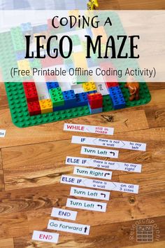 Coding a LEGO Maze Offline Coding Activity for Kids Coding With Legos, Coding Classroom Decor, Adst Projects, Patio Activities, Lego Coding, Lego Maze, Lego Stem, Lego Learning, Lego Math