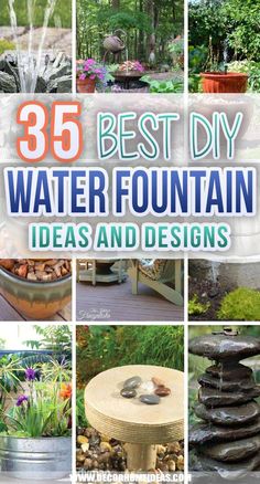 the best diy water fountain ideas and designs for your garden or yard in this article