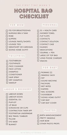 the ultimate medical bag checklist for moms and dads is shown in this printable