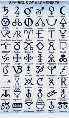 the symbols of alchemists