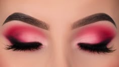 Valentine's Day Makeup Tutorial Pink Smokey Eyes YouTube Cool Pink Eyeshadow Looks, Valentines Eyeshadow, Valentines Day Eyeshadow, Dramatic Pink Eye Makeup, Pink Valentine’s Day Makeup, Red Valentines Eyeshadow Look, Pink Valentine Eyeshadow Looks, Day Eye Makeup, Pink Smokey Eye