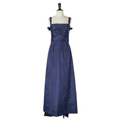 Night blue taffetas evening dress attributed to Christian Dior F.W 1957/58 For Sale at 1stDibs Purses Outfits, Night Blue, Red Carpets, Brand Tags, No Brand, Evening Dress, Wedding Inspo, Christian Dior, My Wedding