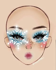 Sugar Plum Fairy Makeup Looks, Christmas Makeup Full Face, Polar Express Makeup, Santa Makeup Looks, Christmas Makeup Looks Holidays, Christmas Fx Makeup Ideas, Festive Makeup Christmas, Snowman Eye Makeup