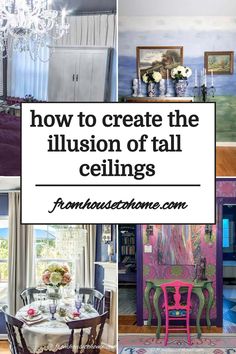 how to create the illusion of tall ceilings Make Low Ceilings Look Higher, Make Ceilings Look Higher, Low Ceiling Ideas, Bedroom Decor Ideas Diy, Diy Glam Decor, Room Decor Ideas Bedroom, Interior Design Tips And Tricks, Rooms With Low Ceilings