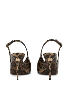 Find DOLCE & GABBANA Kim Dolce&gabbana Leopard-print Slingback Pumps on Editorialist. dark brown goatskin/calfskin all-over leopard print slingback strap pointed toe branded insole high heel Dr Shoes, Dg Logo, Leopard Heels, Shoe Inspo, Slingbacks, Slingback Pump, Pretty Shoes, Printed Leather, Leather Pumps