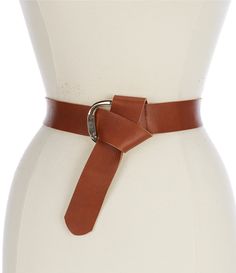 From ADA&#x2C; this belt features:Genuine Argentinean leatherCan be tied and knotted in multiple waysO-ring buckle closureApprox. 2" W x 44" LTo clean&#x2C; wipe with a white soft cotton fabric piece and clear leather cleanerImported. Chic Adjustable Leather Belt, Adjustable Leather Belt For Spring, Adjustable Brown Belt With Self Belt Detail, Adjustable Brown Belt, Adjustable Brown Faux Leather Belt, Leather Belts For Workwear, Spring Season, Spring Leather Belts For Workwear, Adjustable Self Belt For Workwear, Adjustable Belt For Work