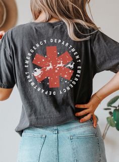 Get ready to love this emergency department shirt! Is the perfect tshirt for any ED team! It will make the best gift for any ER crew who loves Christmas vibes! * Q U I C K * F A C T S * 100% Ring Spun cotton     *CARE INSTRUCTIONS* Machine wash Cold (max 30C or 90F) Do not bleach Tumble dry low heat Iron, steam or dry low heat Do not dry clean * S I Z I N G * Sizing is unisex  Size guide and fit: Below there is a size guide that you can use! For a better fit feel free to compare it with a shirt Tech Christmas Gifts, Team Tshirt, Crew Team, Emergency Nurse, Emergency Room Nurse, Emergency Nursing, Tech Gift, Er Nurse, Emergency Department