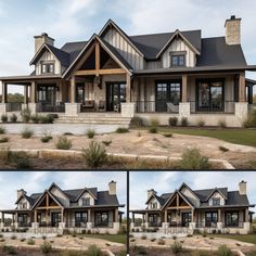 this is an image of a house in the middle of two different shots, one showing the front and back of the house