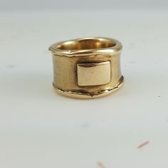 FOUNDATION RING Golden Bronze Band Ring With Rolled Edges and - Etsy Israel Square Overlay, Roman Ring, Rustic Rings, Isaac Asimov, Roman Fashion, Bronze Ring, Organic Rings, Organic Ring, Ancient Jewelry